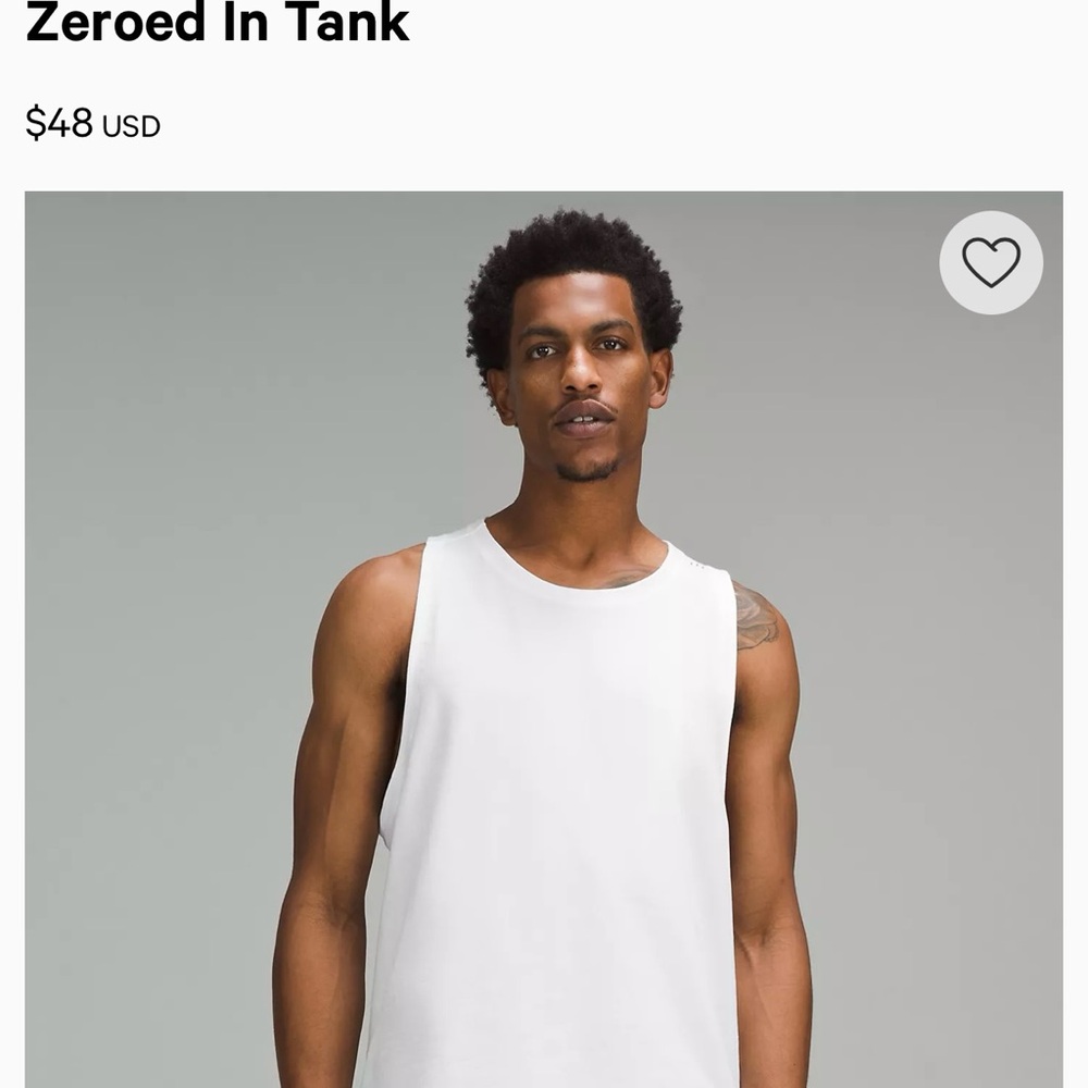lululemon White Zeroed In Tank
